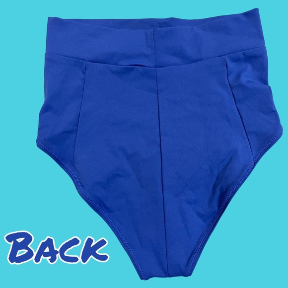 NWT Vitamin A Elena High Rise bikini bottoms in royal blue. Size 4/XS 👙☀️👒 - Picture 3 of 9